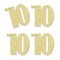 Big Dot of Happiness Gold Glitter 10 - No-Mess Real Gold Glitter Cut-Out Numbers - 10th Birthday Party Confetti - Set of 24